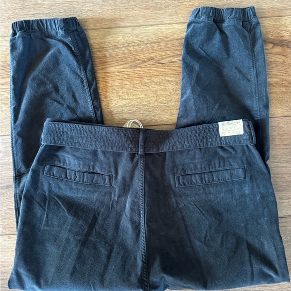 NWT Faherty Women's Crushed Velvet Tie Waist Jogger Garment Dyed / XLarge - Picture 10 of 13